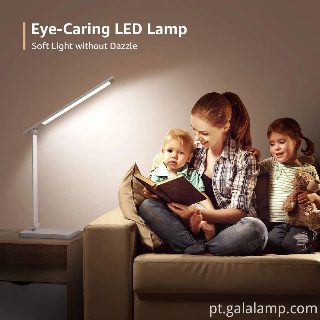 Lâmpada de mesa de controle de controle de toque com 3 modos de cores